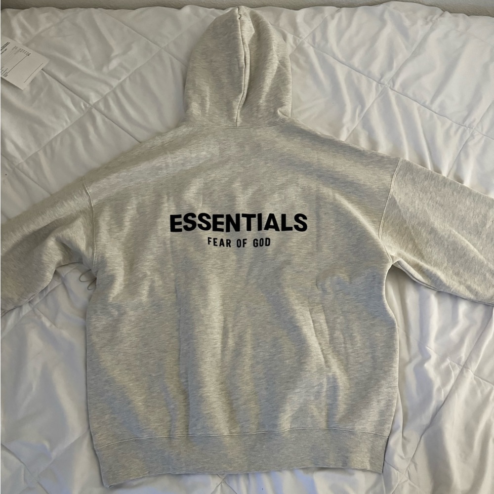 Essentials FW22 light oatmeal hoodie
